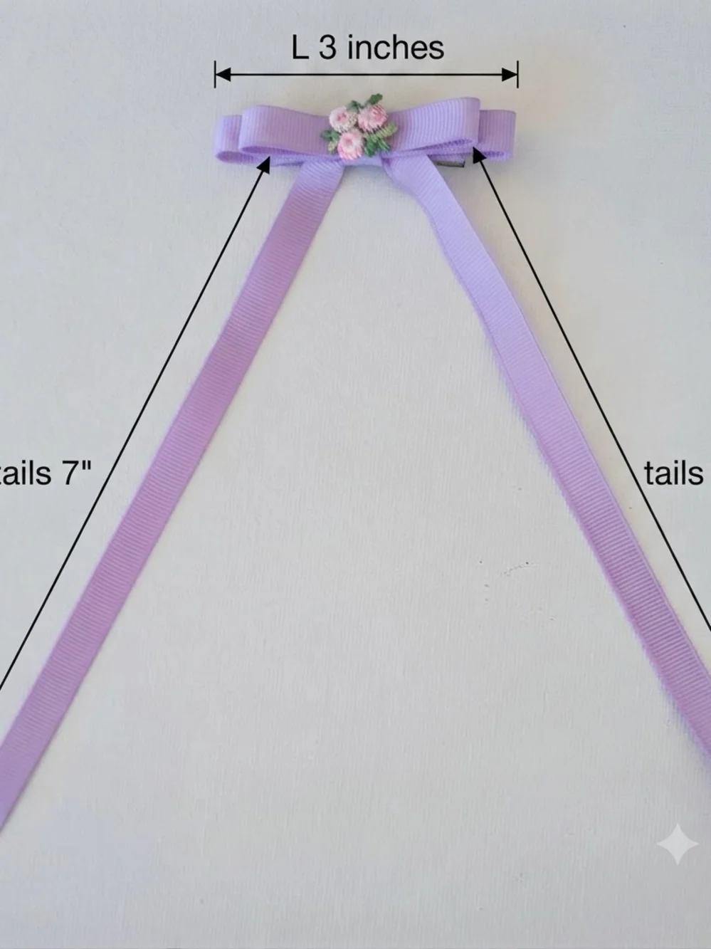 Lavender Girls Hair Bow and Clip Gift Set (5 Pieces)